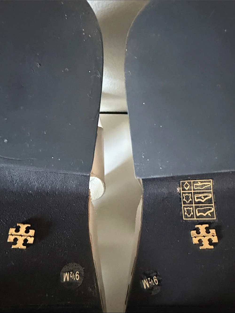 Tory Burch Runway Lug-sole Leather Clog Clogs. Cream Sz 9.5